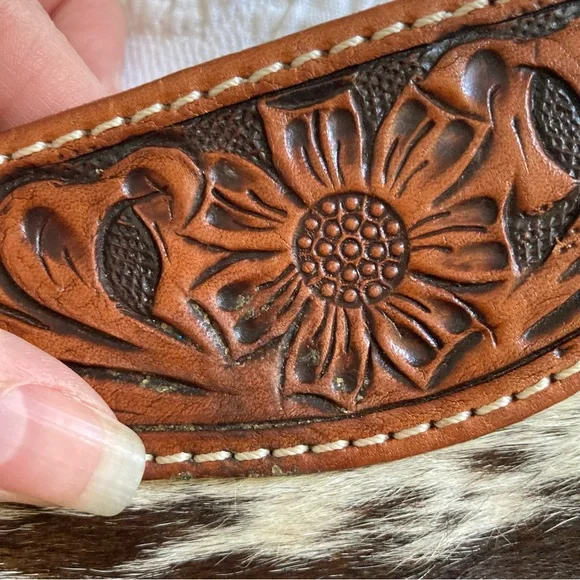 American Darling small crossbody purse topped leather calf hair western boho - Picture 4 of 16